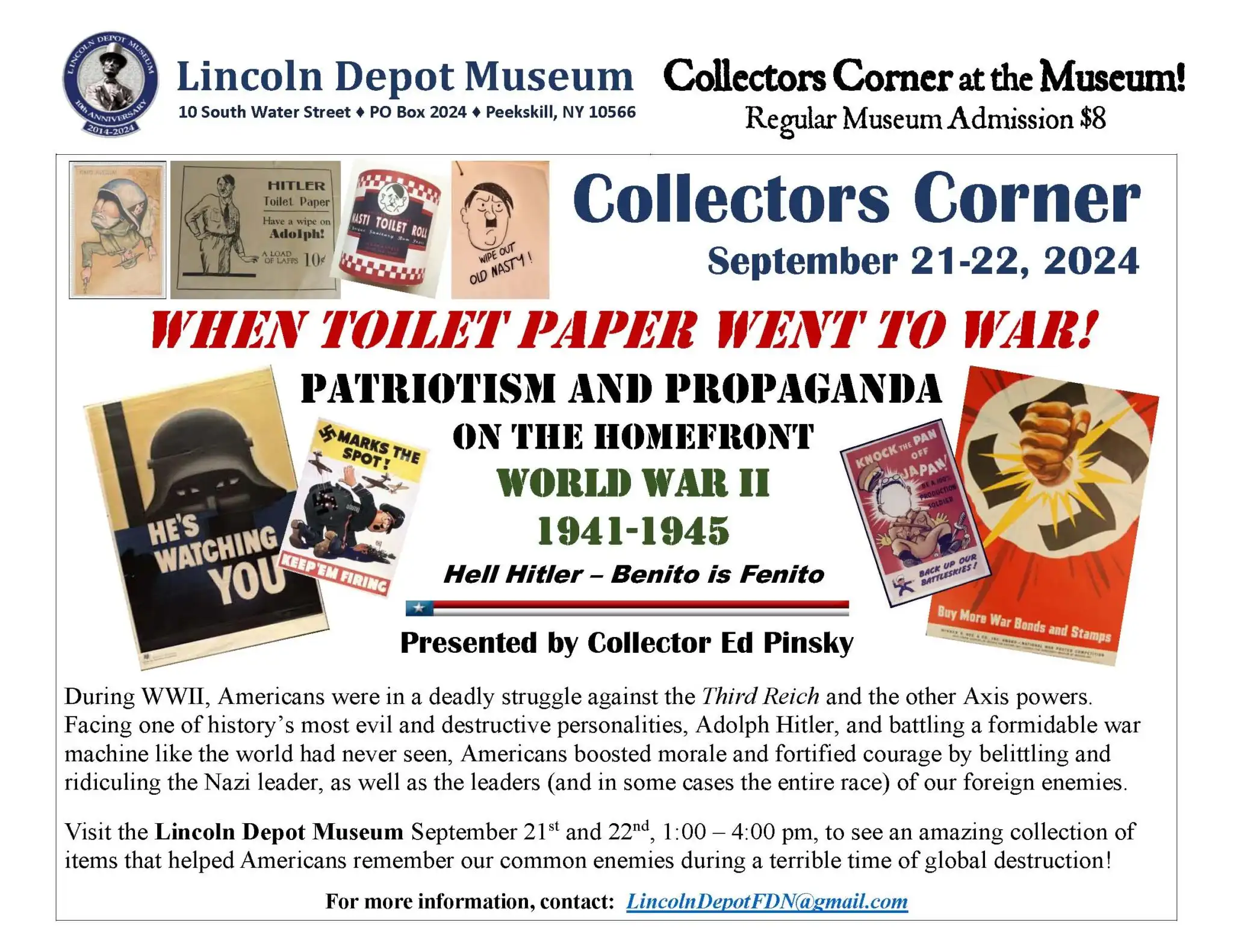 WWII Patriotism & Propaganda at Lincoln Museum in Peekskill, NY