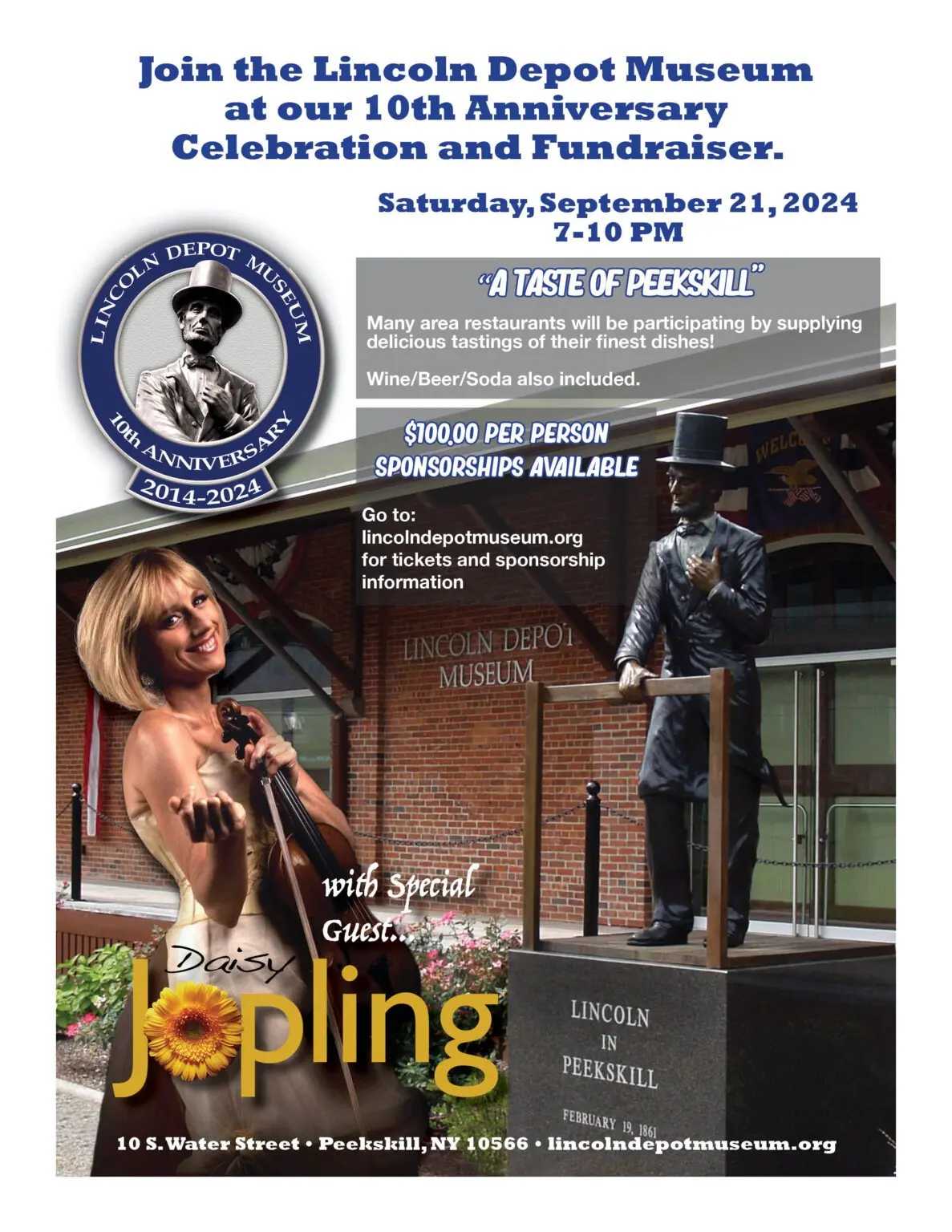 LIncoln Museum 10th Anniversary Fundraiser in Peekskill, NY