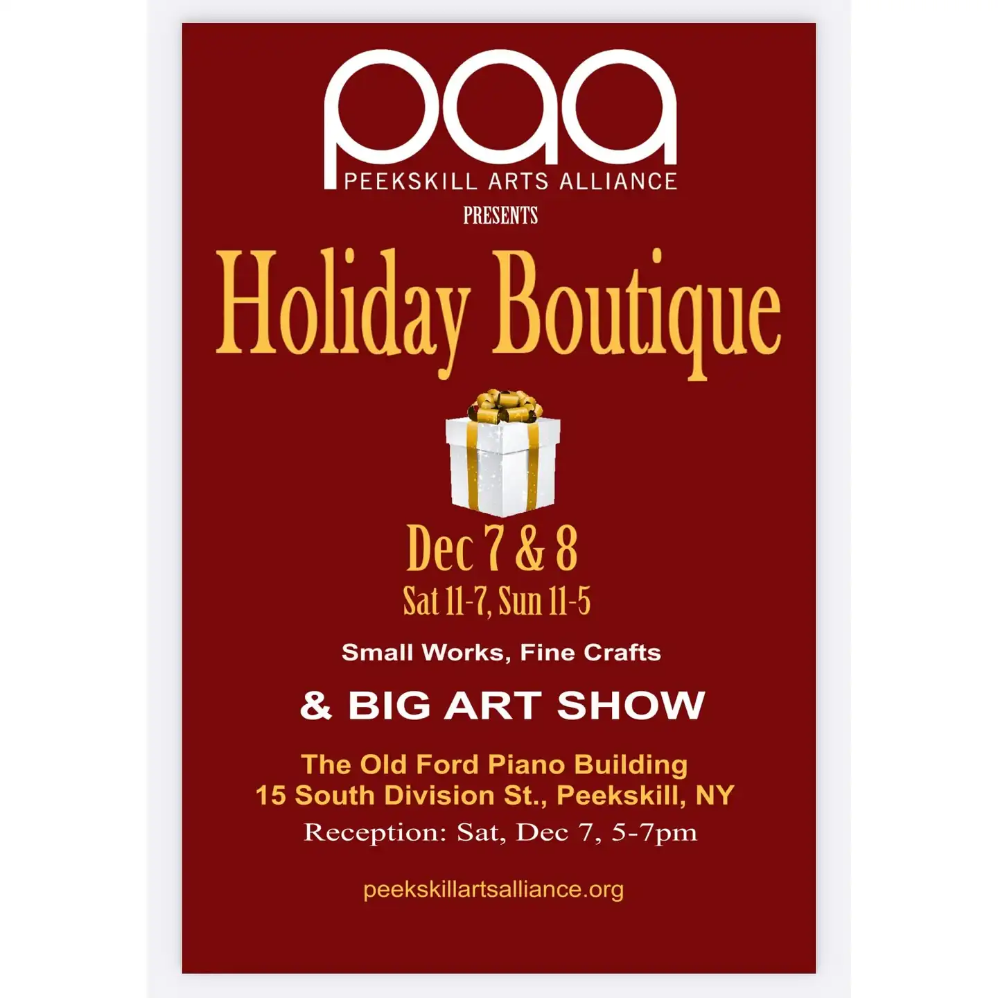 PAA Holiday Boutique in Peekskill NY
