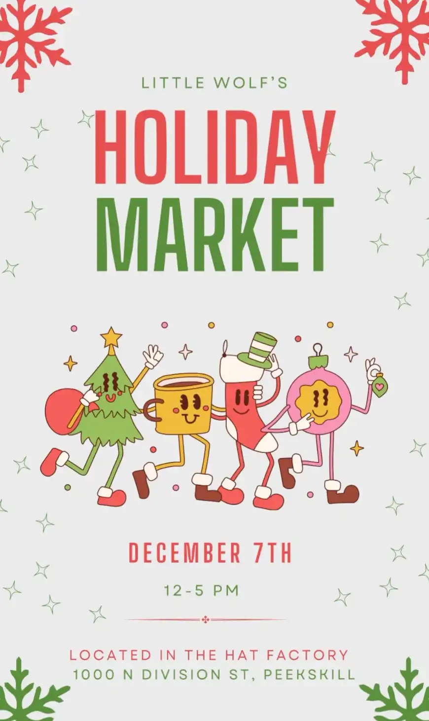 Little Wolf's Holiday Market at The Hat Factory in Peekskill, NY